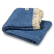Balkan wool blanket Elma IV - navy blue - Blanket