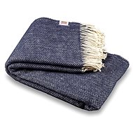 Balkan wool blanket Elma VII - midnight blue - Blanket