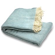 Balkan wool blanket Elma XV - orange blue - Blanket