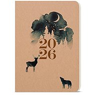 BALOUŠEK Printing Kraft 2026 A5 weekly, Magic - Planner