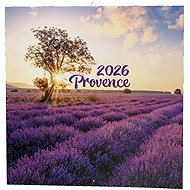 BALOUŠEK Grid printing Provence 2026, 28,5 × 28,5 cm - Wall Calendar