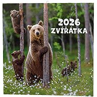 BALOUŠEK Printing Grid Animals 2026, 28,5 × 28,5 cm - Wall Calendar