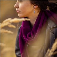 Balkanova; Shevitza Merino wool scarf - burgundy - Scarf