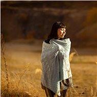 Balkanova; Shevitza Merino wool scarf - light blue - Scarf