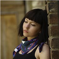 Balkanova; Shevitza Silk scarf X teal multicolour - Kerchief