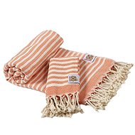 Balkanova - Cotton bath towel and towel Portokala II - orange set - Towel Set