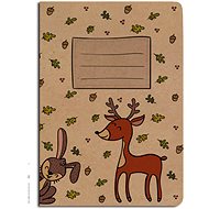 Baloušek Lined print A5 - kraft - Srnec - Exercise Book