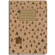 Baloušek Lined print A5 - kraft - Cottage - Exercise Book