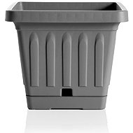 BAMA Flower pot with bowl Terra 20 × 20 cm, grey - Flower Pot