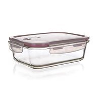 BANQUET LORA 1450ml with Lid, Burgundy, Glass - Container