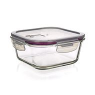 BANQUET LORA 750ml with Lid, Burgundy, Glass - Container