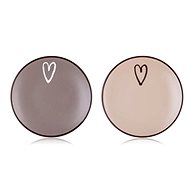 BANQUET HEART Plates, 19cm, Dessert, Mix of Colours, 6pcs - Set of Plates