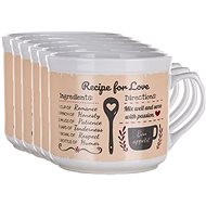BANQUET Big Ceramic Mug RECIPE FOR LOVE 700ml, 6 pcs - Mug