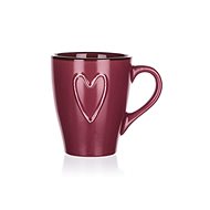 BANQUET HEART 310ml, Burgundy, 6 pcs - Mug
