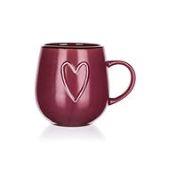 BANQUET HEART 500ml, Burgundy, 6 pcs - Mug