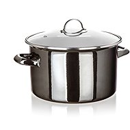 BANQUET METALLIC Black Enamel saucepan 26 cm 6 l with lid - Pot