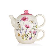 BANQUET DAISY, Ceramic with Cup - Tea Kettle