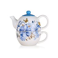 BANQUET BLUE FLOWER, Ceramic Teapot with Cup - Tea Kettle