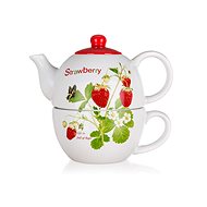 BANQUET STRAWBERRY, Ceramic with Cup - Tea Kettle