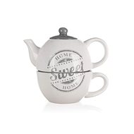 BANQUET Ceramic Teapot with Cup SWEET HOME, OK - Tea For One