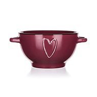 BANQUET HEART Ceramic Bowl 660ml, Burgundy, 6 pcs - Bowl