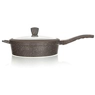 BANQUET deep pan with non-stick surface, granite brown 4l with lid - Pan