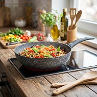 BANQUET WOK pan with non-stick surface GRANITE PR 28 × 8 cm, induction - Wok Pan