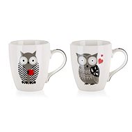 BANQUET Ceramic Mug OWL 240ml, mixed designs, 4 pcs - Mug