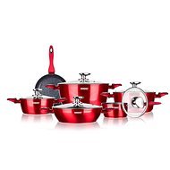 BANQUET Non-stick Cookware Set METALLIC RED, 11 pcs - Cookware Set