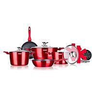 BANQUET Non-stick Cookware Set METALLIC RED, 12 pcs - Cookware Set