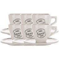 BANQUET Cup and saucer SWEET HOME 120 ml, 6 pcs - Set of Cups