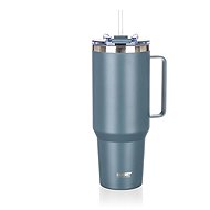 BANQUET TWAIN Stainless steel thermo mug 1200 ml with handle, dark grey - Thermal Mug