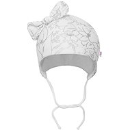 S mašličkou Nunu bílá velikost: 80 (9-12m) - Children's Hat