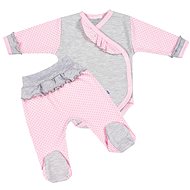 Infant set Dot II grey-pink size: 62 (3-6m) - Clothes Set