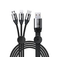 Baseus Car Co-sharing 3in1 Cable USB 3.5A 1m Black - Adatkábel
