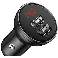 Baseus Digital Display Dual USB 4,8 A Car Charger 24W Grey - Nabíjačka do auta