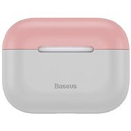 Baseus Super Thin Silica Gel Case Apple AirPods Próhoz - rózsaszín/szürke - Fülhallgató tok