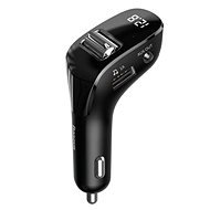 Baseus Streamer F40 AUX Wireless MP3 FM Transmitter Car Charger 15W, Black - Car Charger