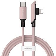 Baseus Colourful Elbow Type-C to Lightning Cable PD 18 W 1,2 m Pink - Dátový kábel