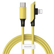 Baseus Colourful Elbow Type-C to iP Cable PD 18 W 1,2m, sárga - Adatkábel