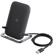 Baseus Rib Horizontal and Vertical Holder Wireless Charging 15W Black - Wireless Charger
