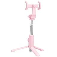 Baseus Lovely Bluetooth Folding Bracket Selfie Stick Coral Pink - Selfie Stick
