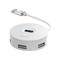 Baseus round box HUB adapter 10cm, White - USB Hub