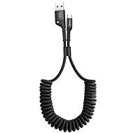 Baseus Fish Eye spring charging/data cable USB to USB-C 2A 1m, black - Data Cable