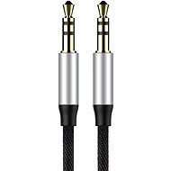 Baseus Yiven Series audio kábel 3,5mm Jack 0,5m, ezüst-fekete - Audio kábel