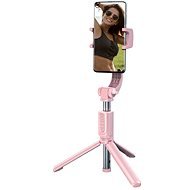 Baseus Lovely Uniaxial Bluetooth Folding Stand Selfie Gimbal Stabilizer, Pink - Stabiliser