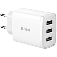 Baseus Compact Charger 3U 17W EU White - Wall Charger