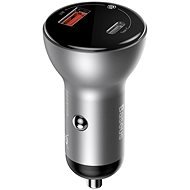 Baseus Digital Display PPS Dual Quick Car Charger 45W Silver - Auto-Ladegerät