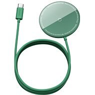 Baseus Mini Magnetic Wireless Charger USB-C cable 1,5m 15W Green - Vezeték nélküli töltő