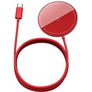 Baseus Mini Magnetic Wireless Charger USB-C kable 1,5 m 15 W Red - Bezdrôtová nabíjačka